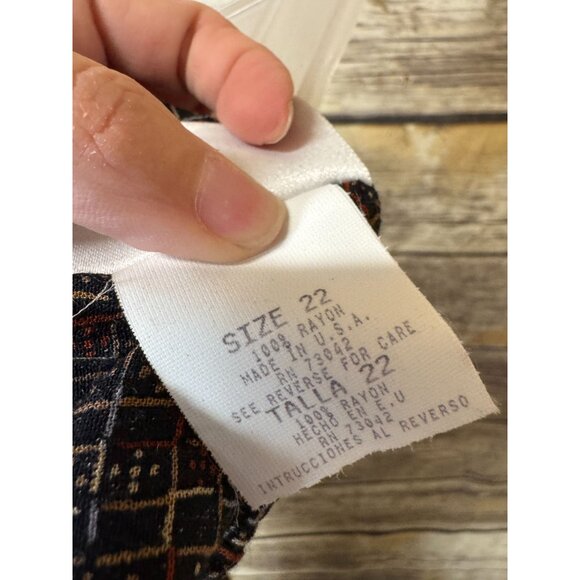 Jaclyn Smith Plus Size Elastic Waist Trousers Womens Size 22 Multicolor NWT - Picture 6 of 6